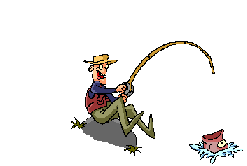 animated man fishing